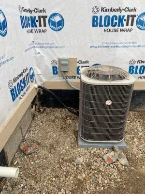 High-efficiency furnace install