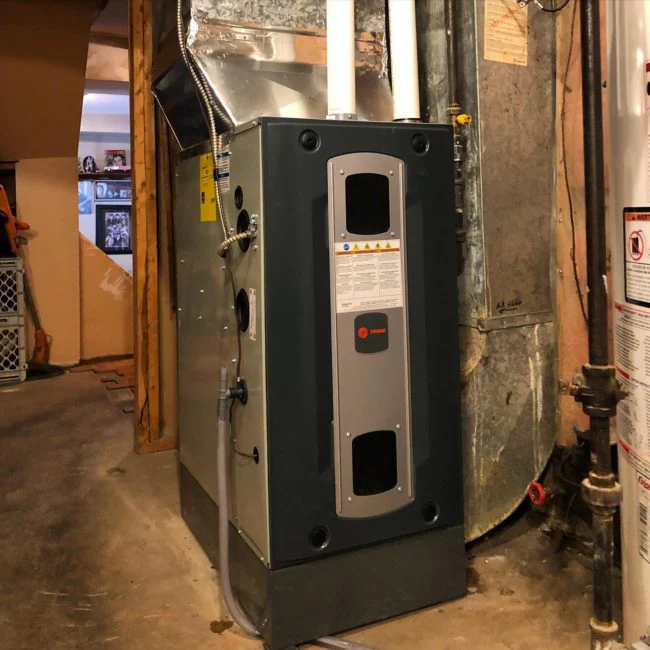 Trane gas furnace installed by JD's Heating and Air in Central Indiana